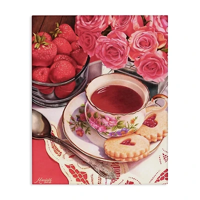 Valentines Day Tea Canvas Art Print