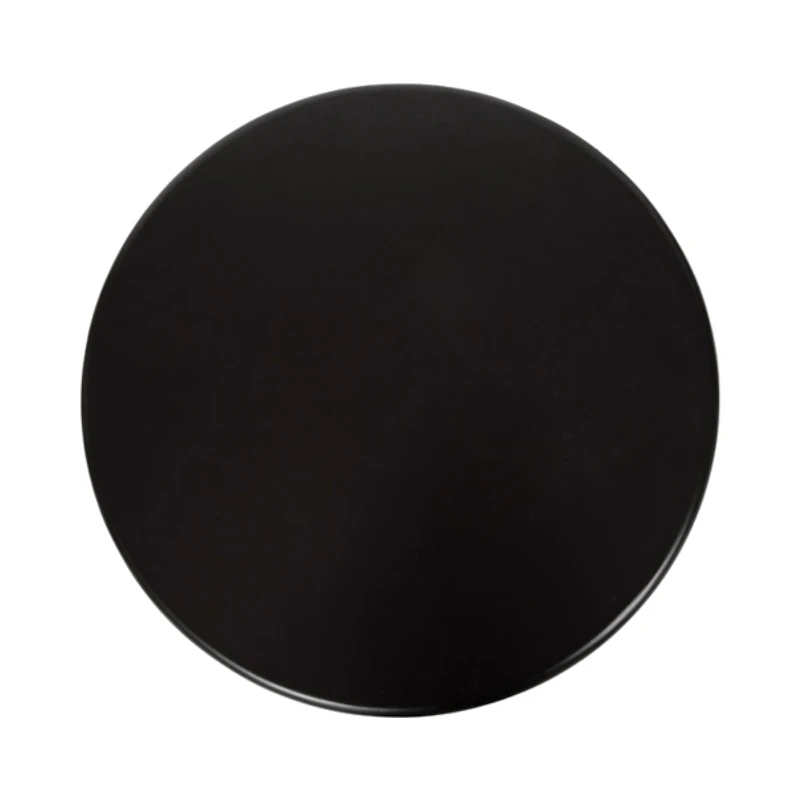 Black Round Ellie Wood Accent Table