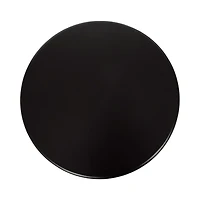 Black Round Ellie Wood Accent Table