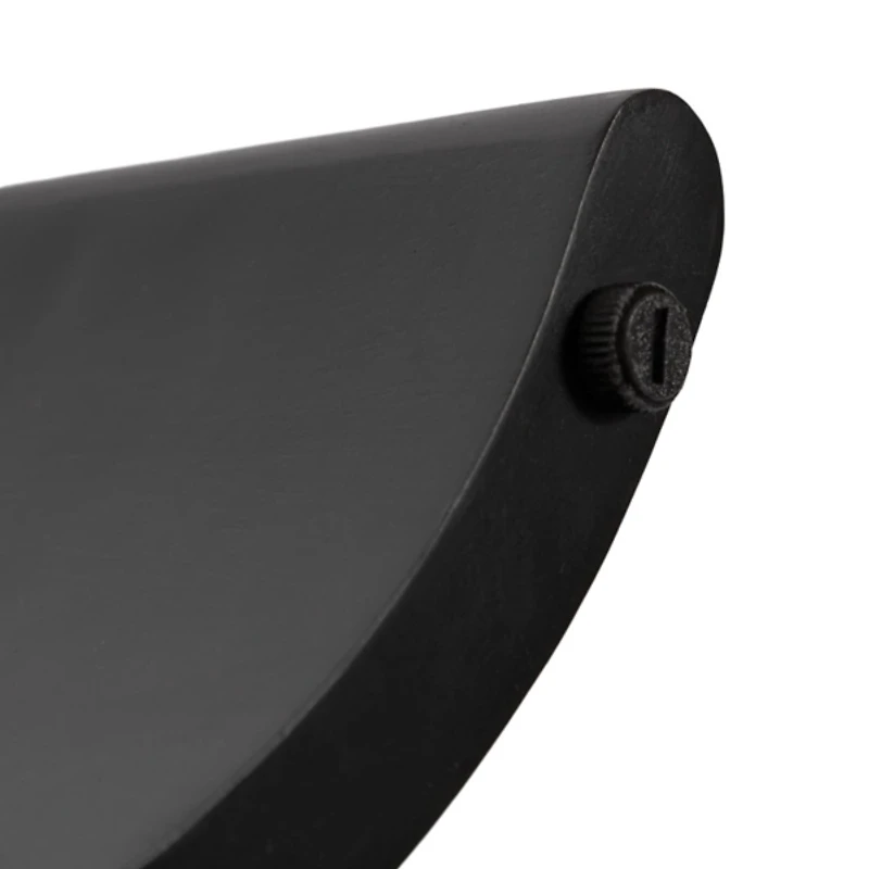 Black Round Ellie Wood Accent Table