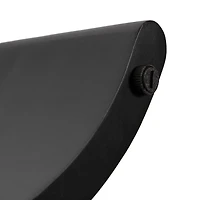 Black Round Ellie Wood Accent Table