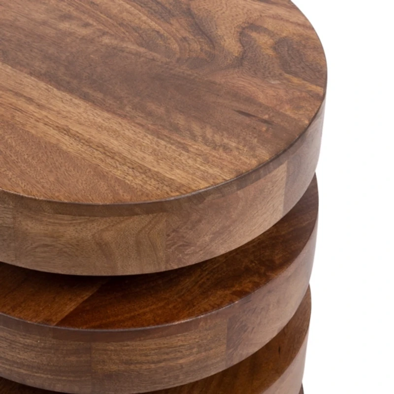 Olivia Walnut Brown Accent Table