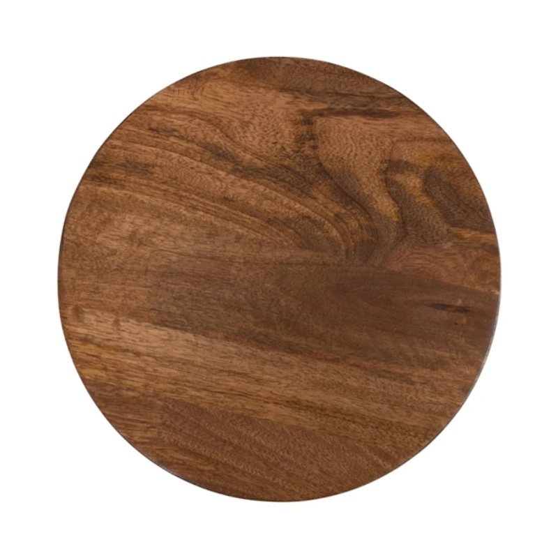 Olivia Walnut Brown Accent Table