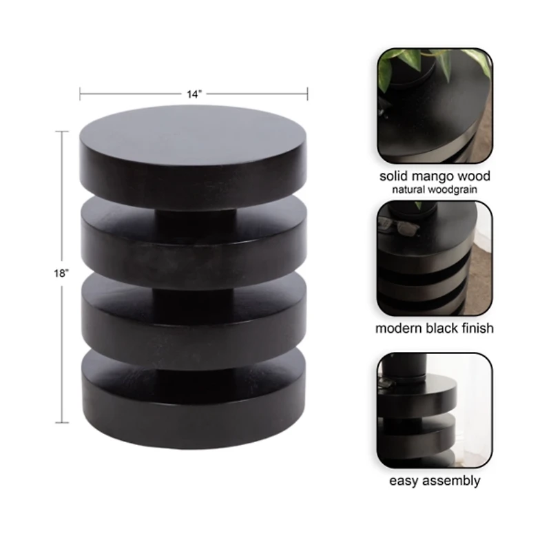 Olivia Black Accent Table