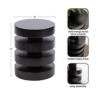 Olivia Black Accent Table