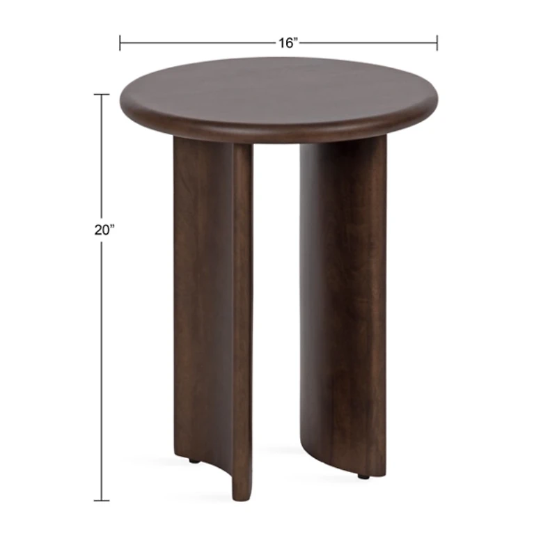 Dark Brown Round Ellie Accent Table