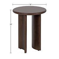 Dark Brown Round Ellie Accent Table