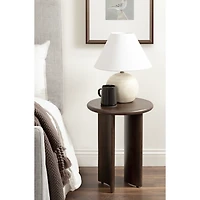 Dark Brown Round Ellie Accent Table