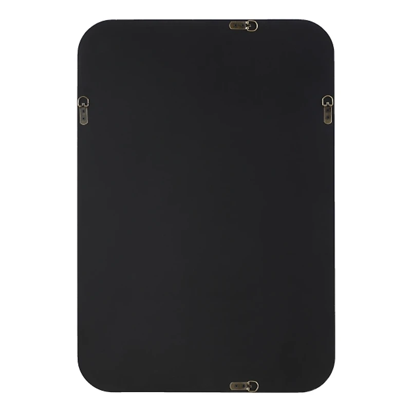 Gold Textured Rectangular Frame Wall Mirror