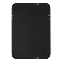 Gold Textured Rectangular Frame Wall Mirror