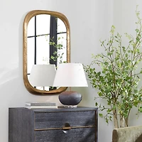 Antique Brass Malone Oval Wall Mirror