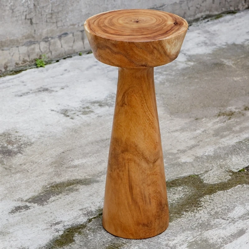 Walnut Molly Pedestal Accent Table