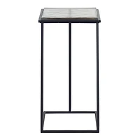 Black Metal Angled Frame Accent Table