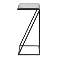 Black Metal Angled Frame Accent Table