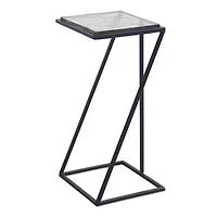 Black Metal Angled Frame Accent Table