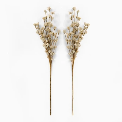 Gray Paper Flower Sprays, Set of 2