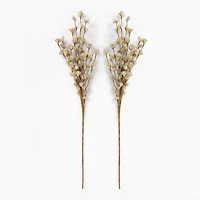 Gray Paper Flower Sprays, Set of 2