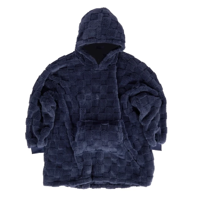 Kirklands Ivory Checkered Sherpa Throwzy Hoodie at Hamilton Place