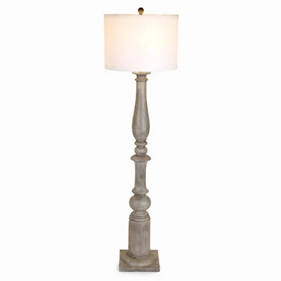 Gray Spindle Charlotte Floor Lamp
