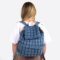 Navy Puffy Backpack