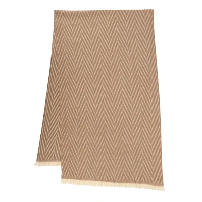 Taupe Chevron Zebra Print Scarf