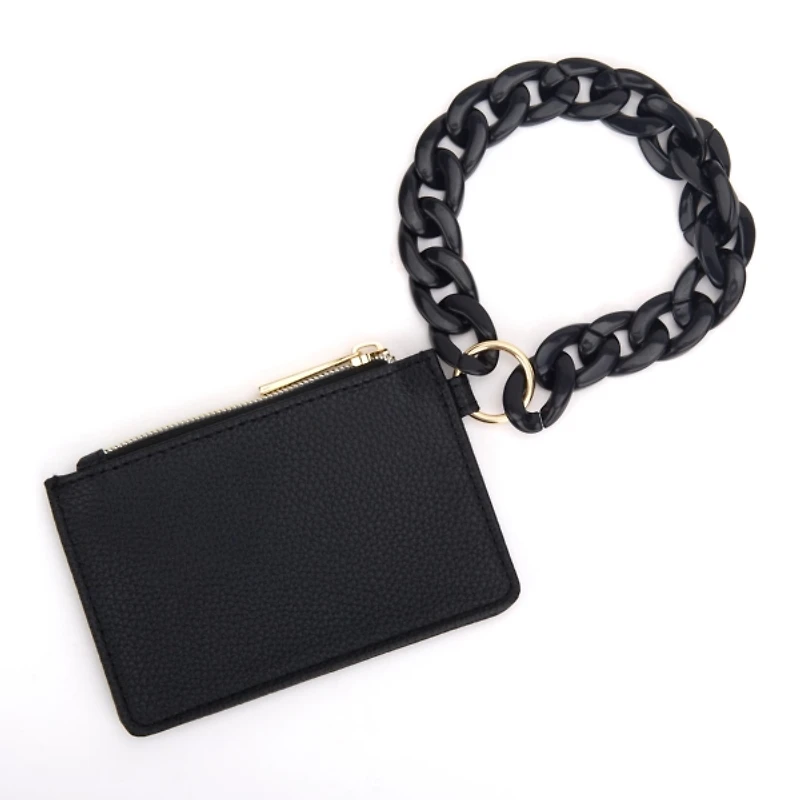 Black Keychain Wrist Wallet
