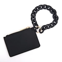 Black Keychain Wrist Wallet
