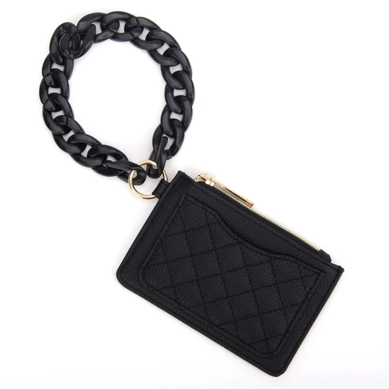 Black Keychain Wrist Wallet