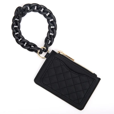 Black Keychain Wrist Wallet