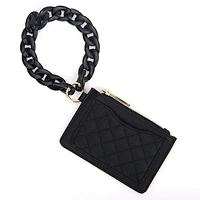 Black Keychain Wrist Wallet
