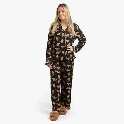 Black Cheetah Small Pajama Set