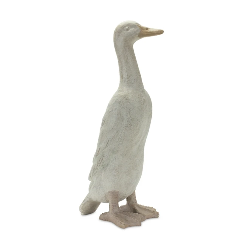 Distressed Garden Goose Outdoor Statues, Set of 2