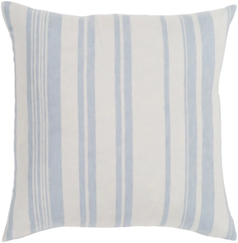 Baris Pale Blue Striped Pillow
