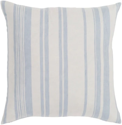 Baris Pale Blue Striped Pillow