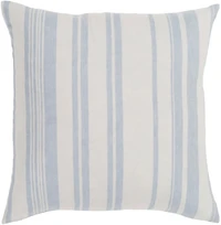 Baris Pale Blue Striped Pillow