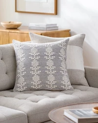 Blue Elara Floral Pillow