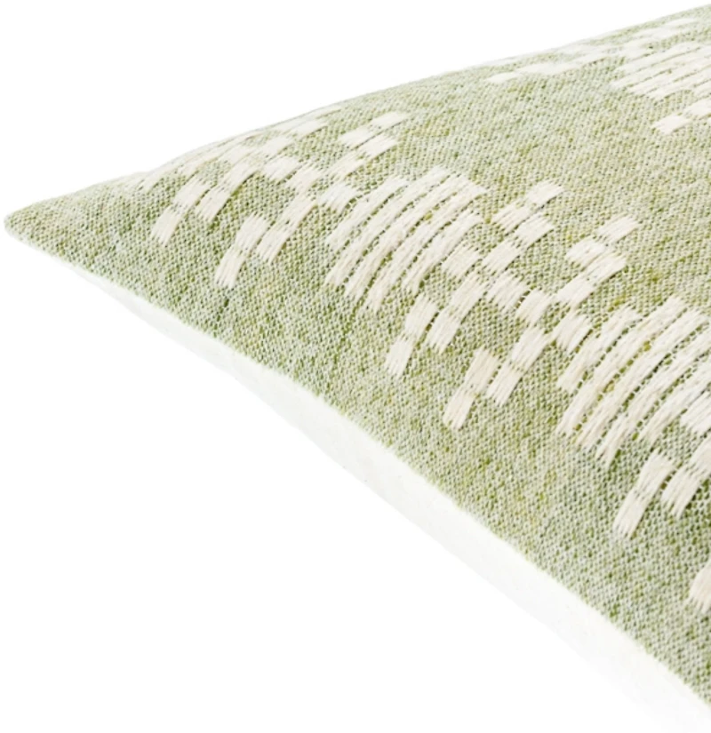 Green Elara Floral Pillow
