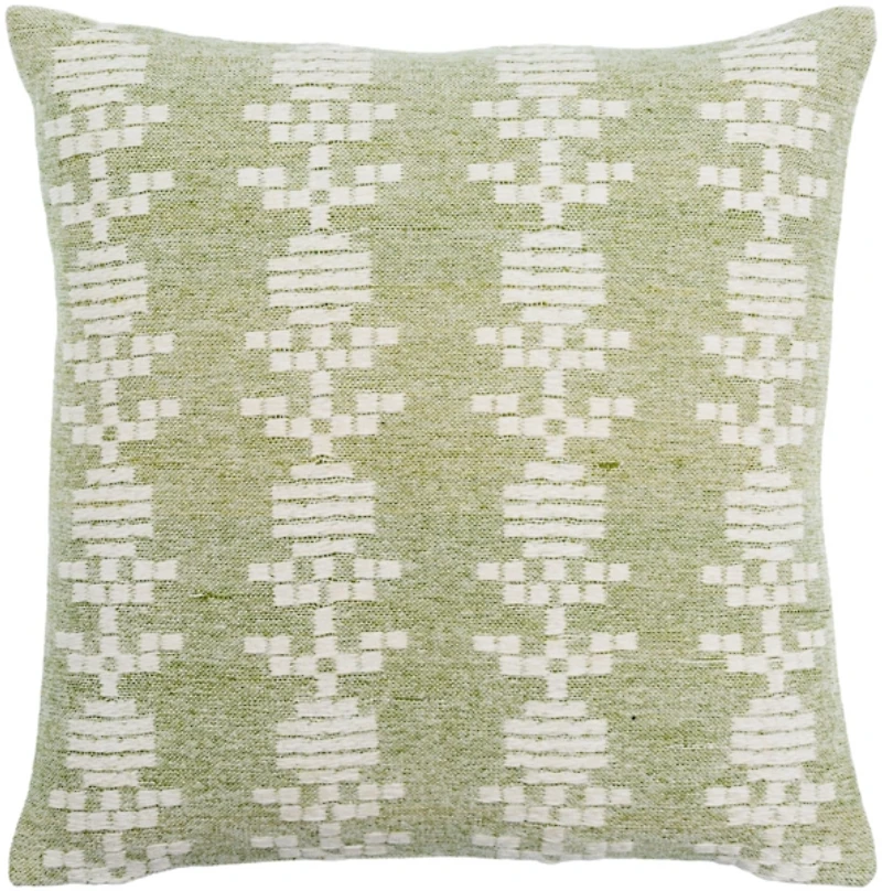 Green Elara Floral Pillow
