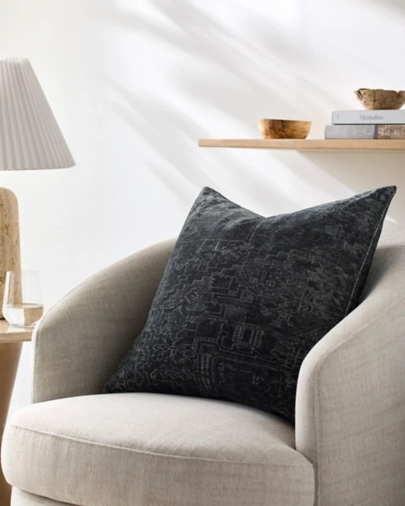 Charcoal Toole Throw Pillow