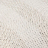 Ivory and Beige Striped Pillow