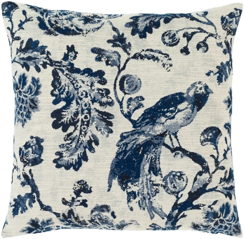Navy Sanya Bay Bird Pillow