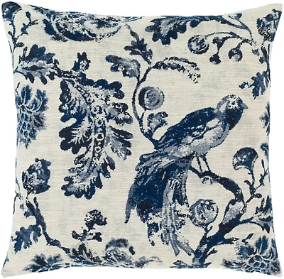 Navy Sanya Bay Bird Pillow