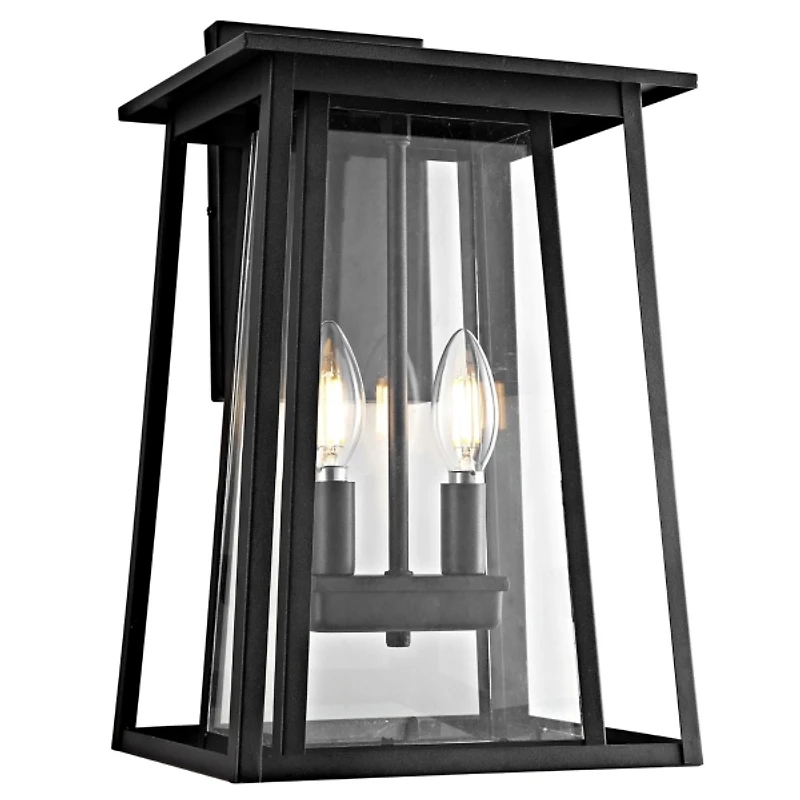 SAFAVIEH Black Velza Outdoor Wall Sconce