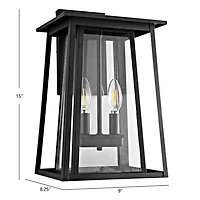 SAFAVIEH Black Velza Outdoor Wall Sconce