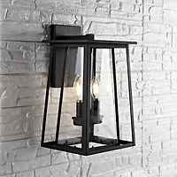 SAFAVIEH Black Velza Outdoor Wall Sconce