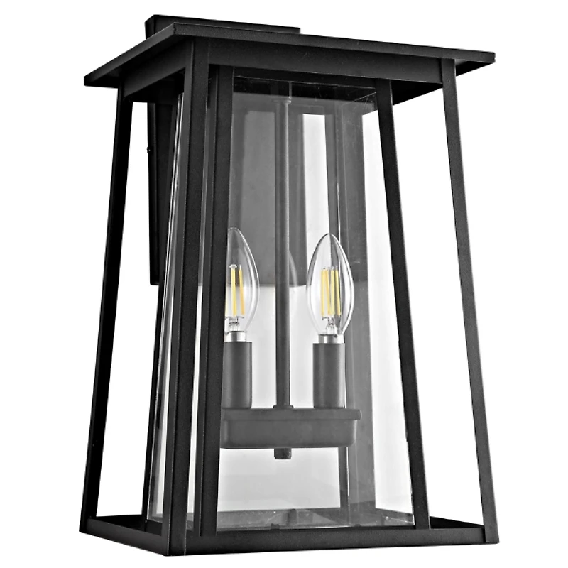 SAFAVIEH Black Velza Outdoor Wall Sconce