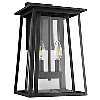 SAFAVIEH Black Velza Outdoor Wall Sconce