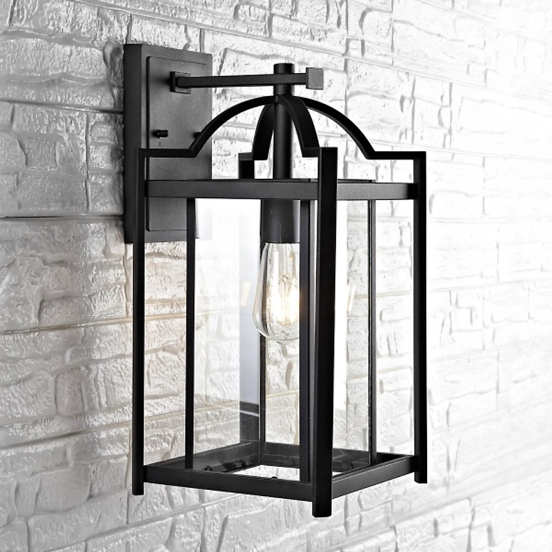 Black Portar Outdoor Wall Sconce