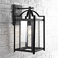 Black Portar Outdoor Wall Sconce