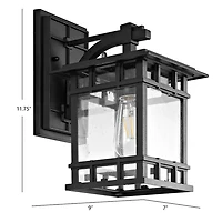 SAFAVIEH Grayter Black Outdoor Wall Lantern